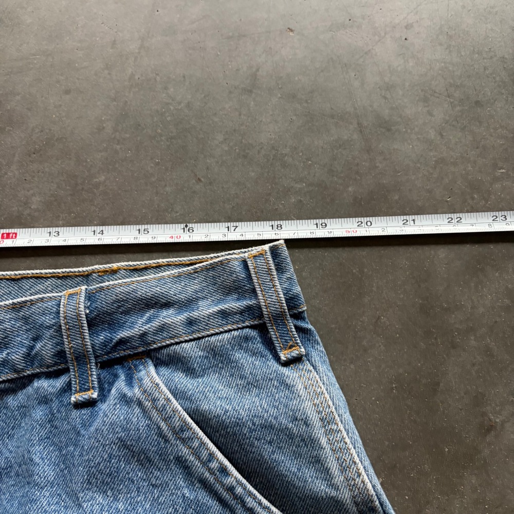 Carhartt Mens Denim Carpenter Shorts Blue Loose Fit Workwear Size 36 - Picture 5 of 5